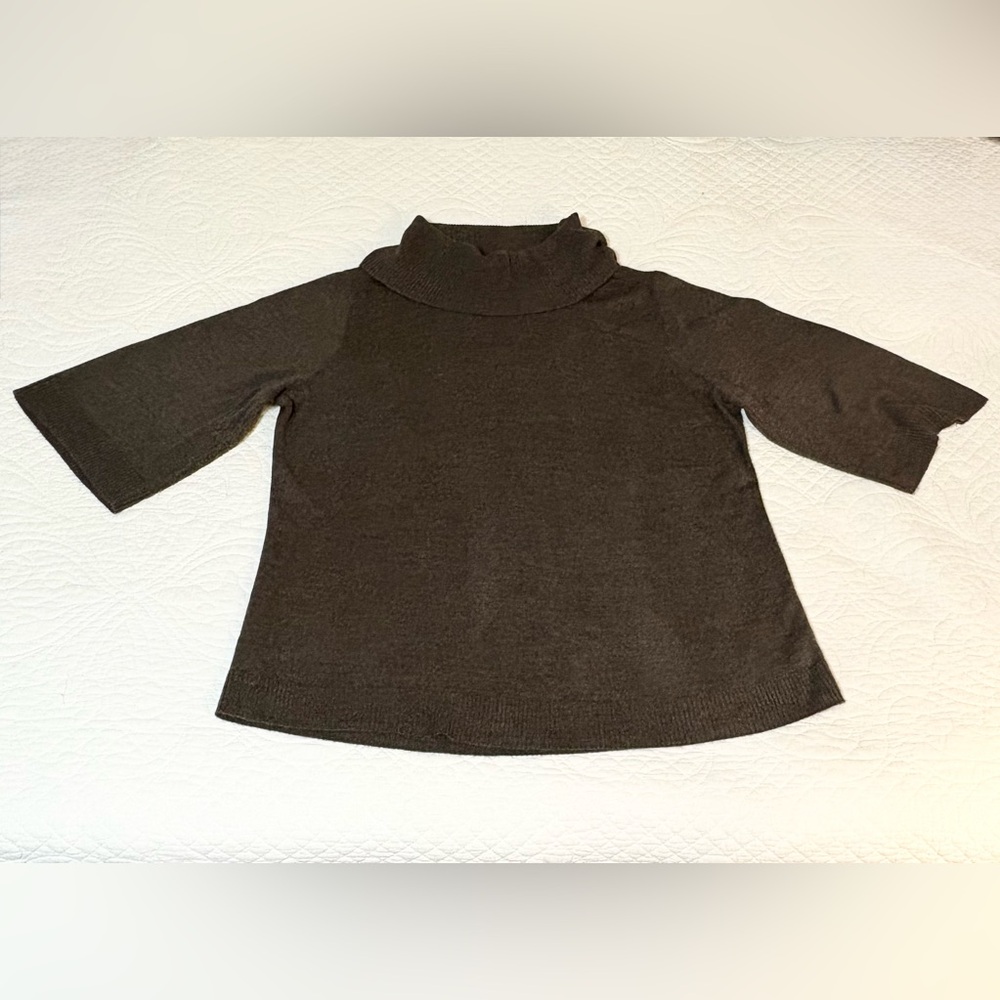Mercer Street Studio Dark Brown Plus Size Turtleneck Sweater